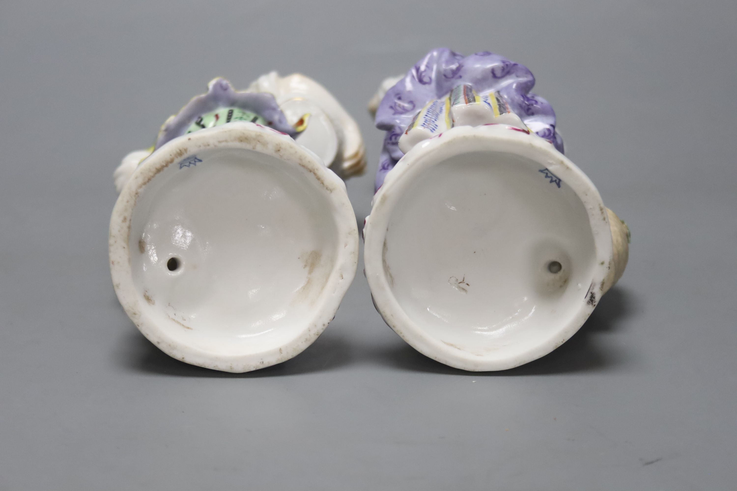 A pair of Continental porcelain figures, early 20th century, height 24cm